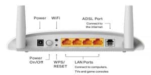 پشت مودم تی پی لینک مدل W8961N