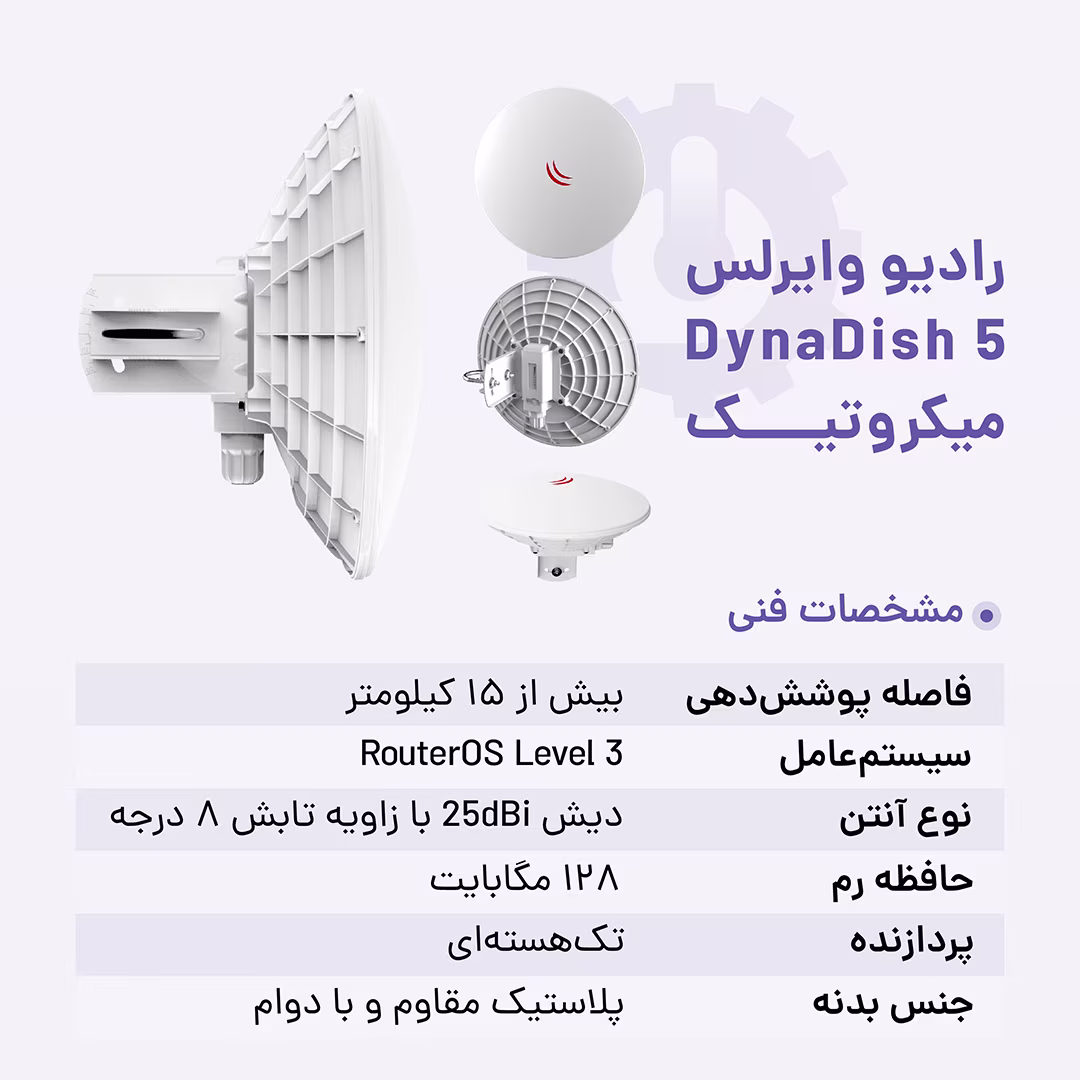 RADIO-DYNA-DISH-MIKROTIK-02 مشخصات فنی رادیو وایرلس Dynadish 5 میکروتیک