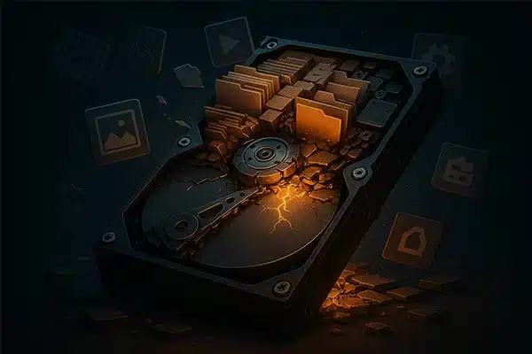 تصویری از هارد دیسک پر شده و کند