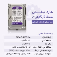 مشخصات فنی هارد بنفش 500 گیگ