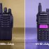 یزای نشان دادن تفاوت ظاهری و مقایسه بیسیم باوفنگ UV-82 و BF-888s روی یک میز قرار داده شده است.